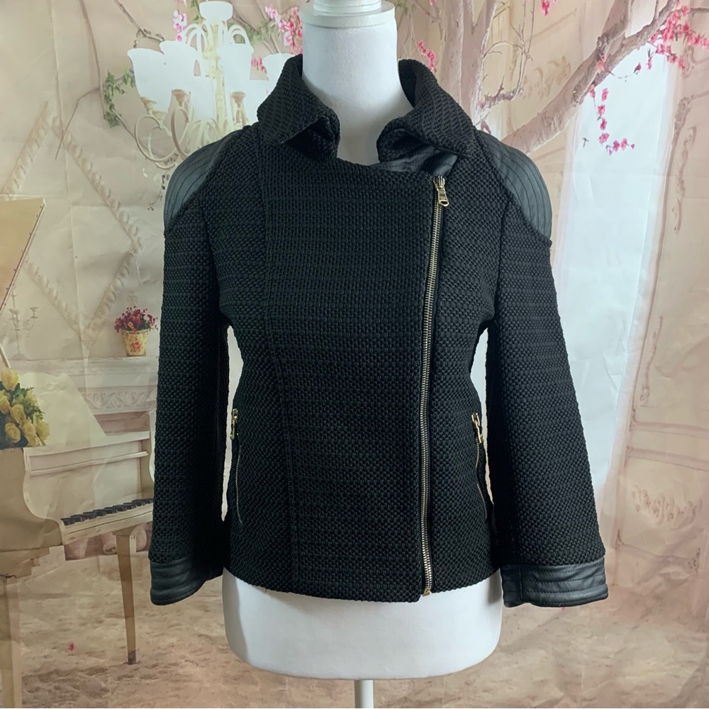 NEW Patricia Pepe Moto Leather Faux Textured Jacket - Picture 3 of 12